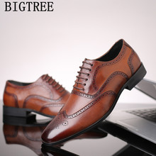 Zapatos de vestir de negocios para hombre, calzado Formal de cuero para fiesta, oficina, Oxford, Social 2024 - compra barato