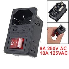 IMC Hot New Hot Sale Inlet Male Power Socket with Fuse Switch 10A 250V 3 Pin IEC320 C 2024 - buy cheap