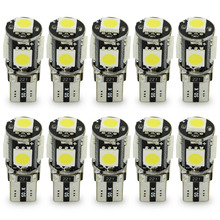 Safego 10pcs LED T10 Canbus 5 SMD 5050 194 168 No error T10 W5W LED canbus OBC Error free LED Car Light Source wedge side lamp 2024 - buy cheap