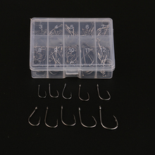100pcs/Set  Size #3~12 Mixed  High Carbon Steel Carp Fishing Hooks Pack With Hole With Retail Original Box Jigging Bait 2024 - buy cheap
