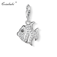 Charm Pendant Tropical Fish,2018 Fashion Jewelry Trendy Real Authentic 925 Sterling Silver Gift For Women Girl Fit Bracelet 2024 - buy cheap