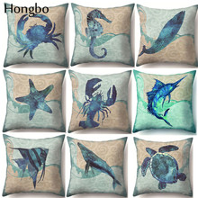 Hongbo Sea Marine life Cushion Cover  Cushion Cover Sofa Car Chair Seat Throw Pillowcase Decorative Pillows Aquarium 2024 - buy cheap
