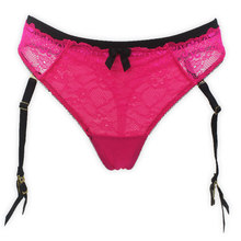 Rosa gaze laço 4 alças removíveis feminino/feminino/senhora liga cinto com tanga para meia cinto suspender lingerie ga1021 2024 - compre barato