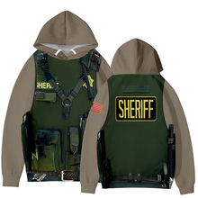 Primavera otoño uniforme militar SHERIFF 3d sudaderas con capucha suéter de moda hombres mujeres Sudadera con capucha Casual de manga larga sudaderas con capucha 2024 - compra barato