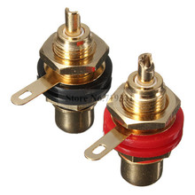 Gold Plated RCA Panel Mount Chassis Socket Phono Female Jack Connector Set 2024 - buy cheap