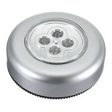 4LED настенный светильник для кухонного шкафа, шкафа, освещения, Сенсорная лампа, небольшой кухонный шкаф, шкаф, освещение, ночник 2024 - купить недорого