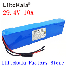 Liitokala-bateria de lítio cc 24v, 10ah, 18650, 29.4v, bicicleta elétrica, ciclomotor, elétrica, íon de lítio 2024 - compre barato