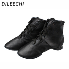 DILEECHI Genuine leather jazz boots male female dance shoes soft outsole jazz shoes hypertensiveperson belly dance national 2024 - buy cheap