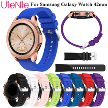 Correa de silicona para reloj Samsung Galaxy, repuesto de correa a rayas para reloj Samsung Gear S2 de 20mm y 42mm 2024 - compra barato