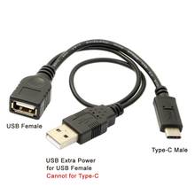 USB 3.1 Type-c OTG USB 2.0 Female OTG Data Cable with USB Extra power for USB Female 2024 - buy cheap