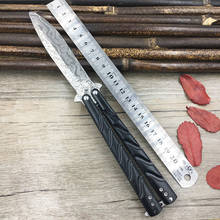 440c Stainless Steel Training Knife damascus coating dull knife butterfly cosplay knife knife no edge dull tool Trainer 2024 - buy cheap