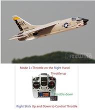 Freewing new plane 64mm F8E F-8E CRUSADER rc jet toy ready to fly RTF version, but NO battery, good for beginner 2024 - buy cheap
