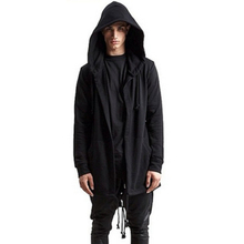 Gothic hooded hoodies men 2019 hip hop Spring autumn white black long cloak cape trench coat male clothes streetwear 3xl HD18 2024 - buy cheap
