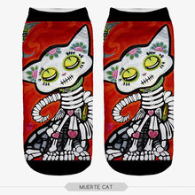 Meias de algodão femininas da red muer, meias harajuku felpudas com estampa 3d de gato, para moças 2024 - compre barato