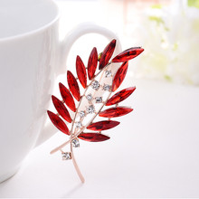 TODOX Brooch Fashion beauty Women man rose gold Zinc Alloy crystal exquisite plant leaf pins garment accessory wedding party new 2024 - buy cheap