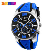 Six Pin Stopwatch Chronograph Sports Watches Men Waterproof Silicone Quartz Watch SKMEI Brand Fashion Casual Men's Wristwatches 2024 - buy cheap