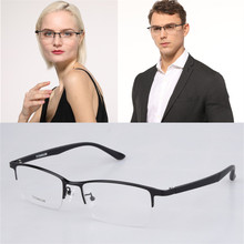 2022 New Pure Titanium Glasse Frame Light Men Women Big Size Eyewear Half Rim Business Eyeglasses Optical Prescription Oculos 2024 - buy cheap