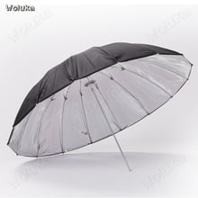 Светоотражающий зонт, студийный Зонт с 16 стойками, 150 см, черный/серебристый, 60 дюймов, CD50 T02 2024 - купить недорого