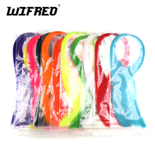 Wifreo-Micro fibra de nailon sintético 4PAKS para, ganchos de plantilla de serpentina, Sabiki, Jigs de cola de cerrojo, Material FL, rosa y verde 2024 - compra barato