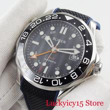 41mm Black Dial GMT Hand Auto Date Luminous Hand Sapphire Crystal Automatic Men's Watch 2024 - buy cheap