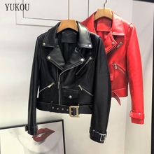 Women Genuine Leather 2019 New Fashion Autunm Winter Lady Bomber Motorcycle Sheepskin Jackets  High Quality 2024 - buy cheap