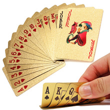 24K чистое золото игральные карты покер игры водонепроницаемый карат фольги покрытием Джокер покер играть карточный стол игры Jeu De Carte 52 Cartes 2024 - купить недорого