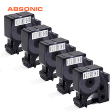 Absonic 5 pces 19mm ind etiqueta de vinil dymo rhino 18445 preto em fitas de etiquetas brancas cartucho industrial para rhino 4200 5200 impressora 2024 - compre barato