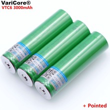 4PCS VariCore VTC6 3.7V 3000 mAh 18650 Li-ion Rechargeable Battery 30A Discharge for US18650VTC6 batteries + Pointed 2024 - buy cheap