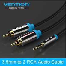 Vention RCA аудио кабель 2RCA Мужской до 3,5 мм Джек 2 RCA AUX кабель сплиттер кабель для домашнего кинотеатра iPhone наушники 2024 - купить недорого