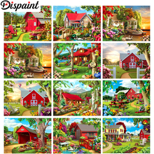 Dispaint Full Square/Round Drill 5D DIY Diamond Painting "Flower house scenery" 3D Embroidery Cross Stitch 5D Home Decor Gift 2024 - buy cheap