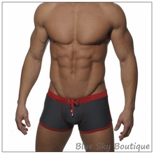 Summer new design men Swim trunks male slim swimwear men's dark gray swimsuit S/M/L/XL beachwear mens low rise swim shorts 2024 - buy cheap