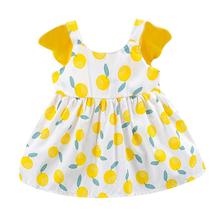 0-3T Summer Casual Baby Girls Sleeveless Strap Dress With Wings Design Cotton Kids Toddler Sundress 2024 - buy cheap