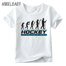 Детская забавная футболка с принтом «evolation Of Ice Hockeyer», летние белые топы с короткими рукавами для мальчиков и девочек, детская повседневная футболка, ooo795 2024 - купить недорого