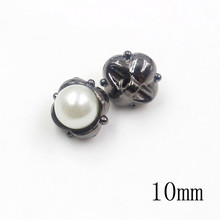 10mm Pearl metal button for blouse sweater coat decoration buttons accessories DIY 10Pcs/Lot JS-0175 2024 - buy cheap