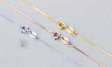 sOLID real. 925 Sterling Silver Jewelry Snake Bone Chain Necklaces wholesale white /rose gold / yellow gold color GTLX1260 2024 - buy cheap