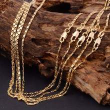High Quality 18" Fashion  Yellow Gold filled Rolo Chain Necklace Hot Sale 2024 - buy cheap