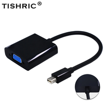 TISHRIC Mini Thunderbolt Mini DisplayPort Display Port Mini DP To VGA Cable Adapter Converter 1080P For MacBook Air Pro iMac 2024 - buy cheap