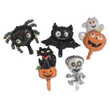 50PC mini Halloween skeleton Pumpkin ghost spider bat Foil Balloons air Balloon Halloween party decorations kids toy Supplies 2024 - buy cheap