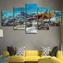 Modular Painting Canvas Wall Art Pictures Home Decoration 5 Pieces Sea Turtle Stone Living Room Modern HD Print Poster Frame 2024 - buy cheap