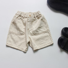 Pantalones cortos de verano para bebé de estilo coreano, informales, sueltos, hasta la rodilla, combina con todo, novedad 2024 - compra barato