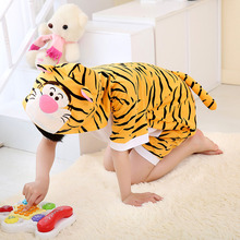 CUTE Summer Short Sleeve Kids Boys Girls Pijamas Pure Cotton Pajamas Child Pyjamas Hooded Style Tiger Animal Cosplay Photography 2024 - buy cheap