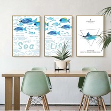 Home Decoration Wall Art  Poster Print Canvas Paintings Picture Oil Unframed Drawings beautiful fish Cartoon kids Room 2024 - buy cheap