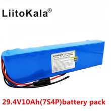 Liitokala DC 24 V 10ah Da Bateria 18650 bateria de lítio 29.4 V Bicicleta Elétrica ciclomotor/elétrica/bateria de iões de lítio pack 2024 - compre barato