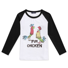 Funny Tee Shirt Baby Boys T Shirts Girl Cotton Clothes Kids Long Sleeve T-Shirts Children Fun Chicken Print Tshirt Boy Tshirts 2024 - buy cheap