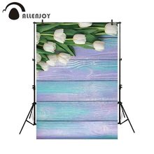 Allenjoy-Fondo de tulipán para estudio fotográfico, telón de fotografía de madera colorido, utilería para sesión fotográfica 2024 - compra barato