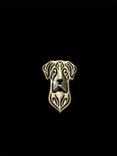 2016 High quality trendy Natural eared Great Dane dog brooches and pins  men brooches fashion jewelry wholesale 2024 - buy cheap
