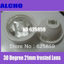 Lente fosca de 21mm para cree, lente x 30 graus de 21mm para led cree xpe xpg xte com 10 peças