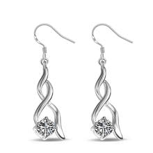 Fashion Drop Earrings For Women Zircon Earring Earings  Silver color Jewelry Earing Brincos Brinco Oorbellen Gift Ja303 2024 - buy cheap