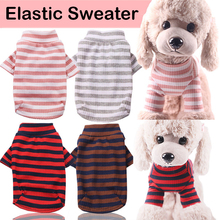 New Cute Pet Dog Cotton Sweater Winter Warm Striped Dog Clothes For Small Dogs Chihuahua Coat French Bulldog Outfit Pug Clothing 2024 - buy cheap