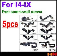 Câmera frontal, 5 peças, para iphone 4 visual 5 55 5c se 6 6s 7p plus câmera frontal pequena lente cabo flexível 2024 - compre barato